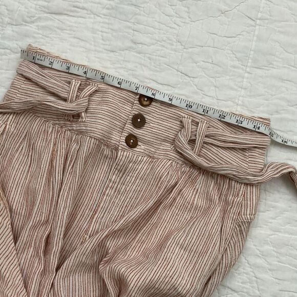 Free People Striped 100% Cotton Trousers size 2 - Picture 8 of 9